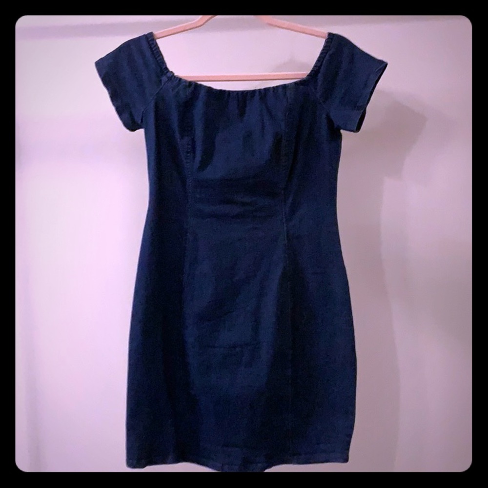 Off the Shoulder Denim Dress (New)